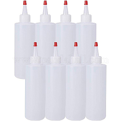 Botellas de pegamento plástico, blanco, 15.8x5.2 cm, capacidad: 250 ml, 8 PC / sistema