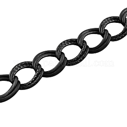 Iron Double Link Chains, Soldered, with Spool, Oval, Gunmetal, 8x6x0.6mm, about 328.08 Feet(100m)/roll