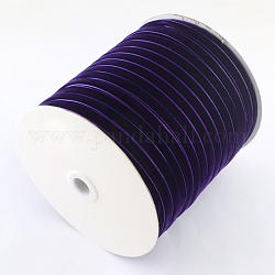 3/8 inch Single Face Velvet Ribbon, Indigo, 3/8 inch(9.5mm), about 200yards/roll(182.88m/roll)
