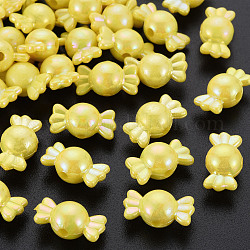 Opake Legierung Perlen, AB Farbe, Süßigkeiten, Gelb, 17x9x9 mm, Bohrung: 2 mm, ca. 943 Stk. / 500 g