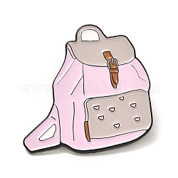 Эмалированная булавка для рюкзака, Брошь из мультяшного сплава с эмалью для детей, студенток, женщин, электрофорез черный, розовый жемчуг, 30x31x11.2 мм