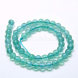 Natural Blue Fluorite Beads Strands, Grade A, Round, 10mm, Hole: 1mm, about 39pcs/strand, 15.7 inch