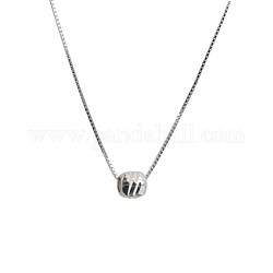 925 подвесные стерлингового серебра ожерелья, с коробкой цепей, граненые колонки, платина