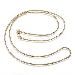Collares de cadena de serpiente de 304 acero inoxidable, con cierre de langosta, dorado, 29.9 pulgada (76 cm), 2mm