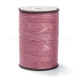 ラウンドワックスポリエステル糸ストリング  マイクロマクラメコード  ツイストコード  革縫い用  淡いバイオレットレッド  0.65mm  約87.48ヤード（80m）/ロール