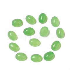 Natürliche malaysische Jade gefärbte Cabochons, flache Rückseite oval, 8x6x3~4.5 mm