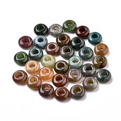 Natur Indien Achat Perlen europäischen, Großloch perlen, Rondell, 12x6 mm, Bohrung: 5 mm