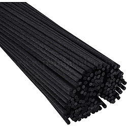 BENECREAT 120Pcs Fiber Diffuser Replacement Sticks, Rattan Sticks, Black, 250x3mm