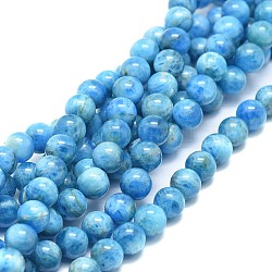 Natürliche Apatit Perlen Stränge, Runde, 6 mm, Bohrung: 0.7 mm, ca. 62 Stk. / Strang, 15.75 Zoll (40 cm)