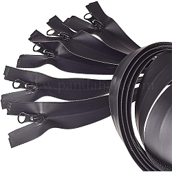 Benecreat 5 Stk. 80 cm wasserdichte Nylon-Reißverschlüsse # 5 schwarze wasserdichte Reißverschlüsse zum Nähen von Jackenmantel Rucksäcken für Outdoor-Kleidung