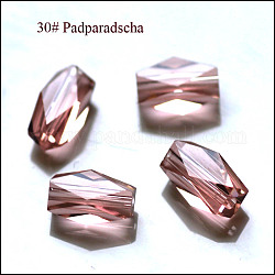 Imitation Austrian Crystal Beads, Grade AAA, Faceted, Column, Light Salmon, 8x5.5mm, Hole: 0.7~0.9mm
