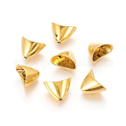 Tibetan Style Alloy Bead Caps, Antique Golden, Lead Free & Cadmium Free & Nickel Free, 20x13mm, Hole:1.5mm