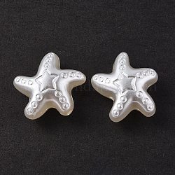 Perles d'imitation perles en plastique ABS, étoiles de mer, vieille dentelle, 20.5x22x11mm, Trou: 1.5mm, environ 228 pcs/500 g