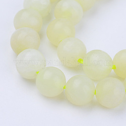 Natural Green Spot Jasper Beads Strands, Round, 8~8.5mm, Hole: 1mm, about 47pcs/strand, 15.5 inch