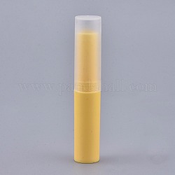 Diy botella vacía de lápiz labial, tubo de brillo de labios, tubo de bálsamo labial, con tapa, oro, 8.3x1.5cm, capacidad: 4ml (0.13 fl. oz)