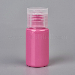 10 ml Macaron Farbe Haustier Kunststoff leere Flip-Cap-Flaschen, mit pp Plastikdeckel, zur Aufbewahrung von Reiseflüssigkeitskosmetikproben, cerise, 5.7x2.3 cm, Kapazität: 10 ml (0.34 fl. oz)
