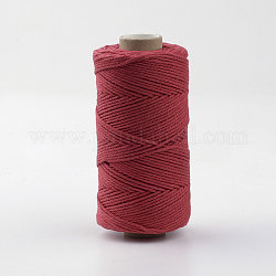 Cordones de algodón, cordón de macramé, rojo, 1.5~2mm, Aproximadamente 100 yardas / rollo (300 pies / rollo)
