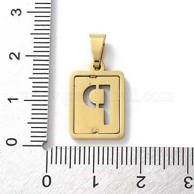 Подвески-алфавиты из нержавеющей стали 304 STAS-S152-01G-P-1