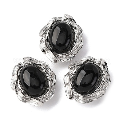 Овальные многорядные звенья из натуральных и синтетических смешанных драгоценных камней G-G207-02P-1