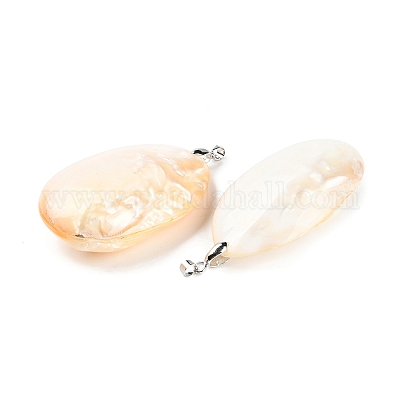 Естественных пресноводных оболочки большие кулоны BSHE-Z003-40P-1