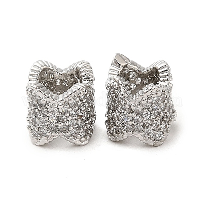 Стойки обшивки латунь кубического циркония европейский шариков KK-K349-08P-1