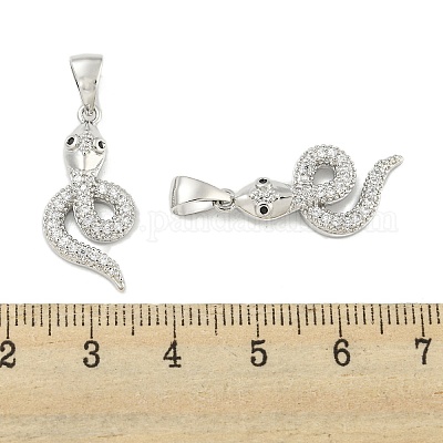 Латунные микропаве прозрачные подвески с фианитом ZIRC-P115-08P-1