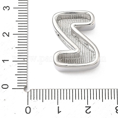 Латунные бусины с инициалами&nbsp;KK-B167-27P-01Z-1