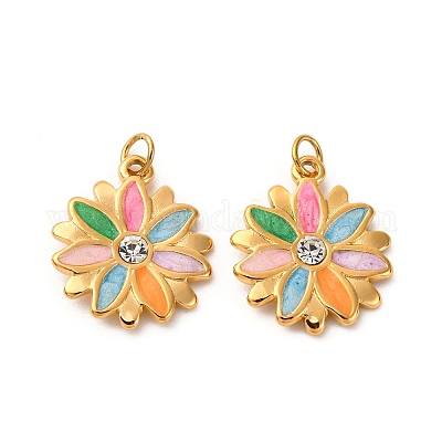 Подвески из нержавеющей стали 304 с эмалью STAS-U061-40G-02-1