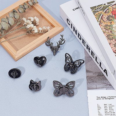 6 комплект 6 стилей аксессуаров для замков из цинкового сплава&nbsp;FIND-PH0002-24B-1