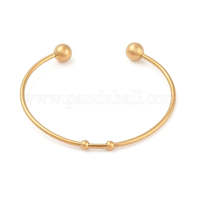 Модные браслеты-манжеты из нержавеющей стали 304 BJEW-H473-01G-1