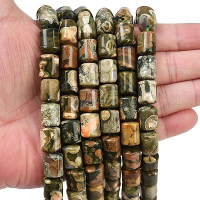 Природные риолитом яшмы бисер нитей G-S396-03B-1