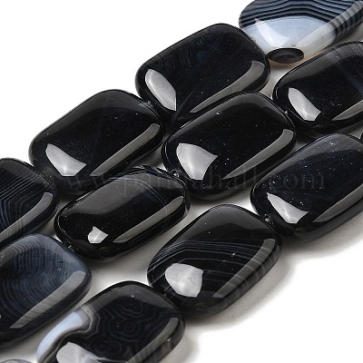 Натуральные полосатые агатовые / полосатые агатовые бусинки G-B137-B01-01B-1