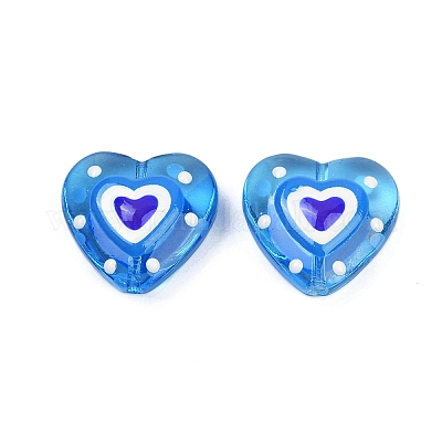 Бусы лэмпворк ручной работы LAMP-R004-06B-09-1