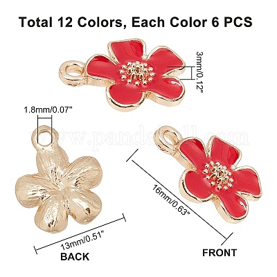 72 шт. 12 цвета экологически чистые подвески из цинкового сплава FIND-PH0002-56-1