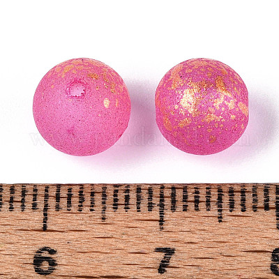 Выпечка окрашенные стеклянные бусины DGLA-N014-8mm-01F-1