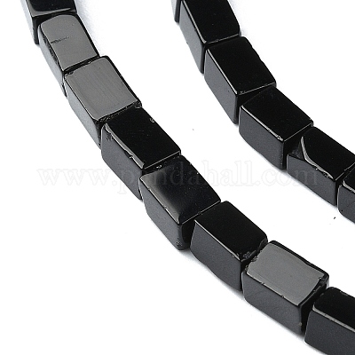 Натуральные бусины из черного оникса (окрашенные и нагретые) G-C135-F02-01-1