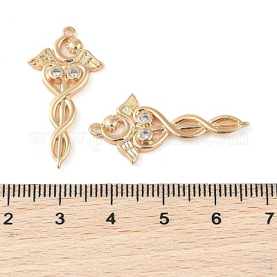 Латунные микропаве прозрачные подвески с фианитом KK-Q816-16G-1