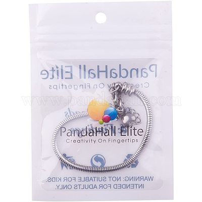 304 нержавеющая сталь европейские браслеты-змейки STAS-PH0006-03B-1