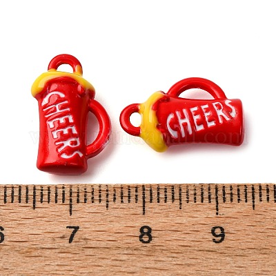 Подвески из сплава краски для выпечки FIND-G097-05C-1