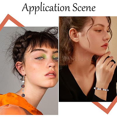 200шт бусины из полимерной глины ручной работы CLAY-SC0001-57-1