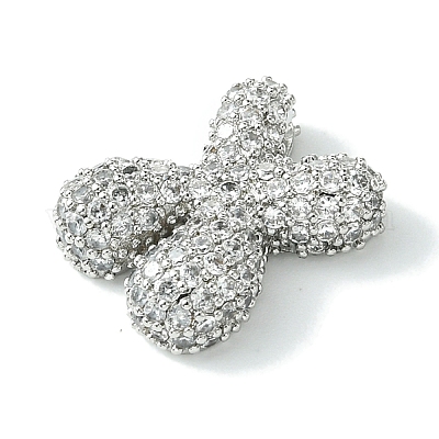 Подвески из латуни с покрытием из прозрачного кубического циркония KK-S378-01P-X-1