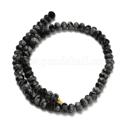 Природные снежинка обсидиан бисер нитей&nbsp;G-Z111-A21-1