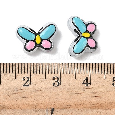 Прозрачные стеклянные эмалевые бусины LAMP-C023-02A-1