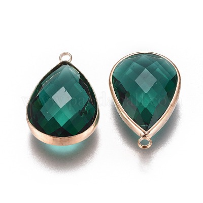 Латунь стекло кулоны&nbsp;GLAA-G054-01G-1