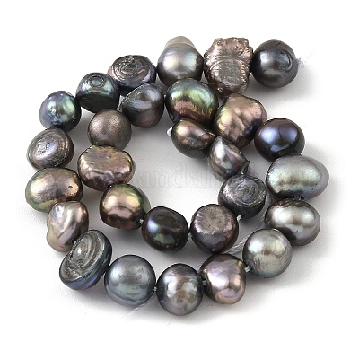 Окрашенные натуральные культивированные нити из пресноводного жемчуга PEAR-A006-08E-1