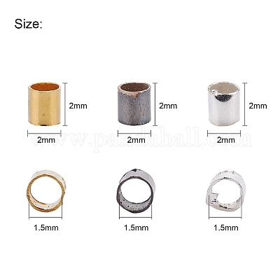 Зажимные бусины из латуни KK-YW0001-21-1