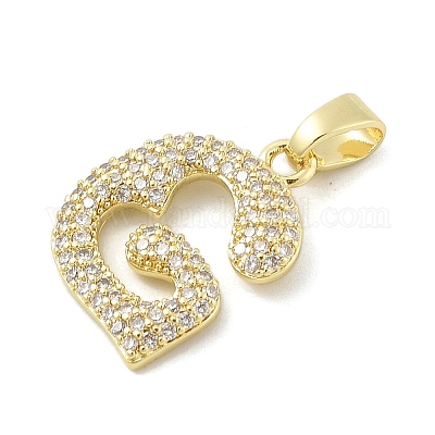 Латунные микро проложить кубического циркония подвески ZIRC-C012-01G-07-1