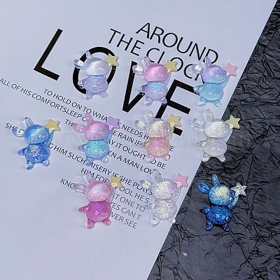 Светящиеся кабошоны из прозрачной смолы CRES-L045-06-1