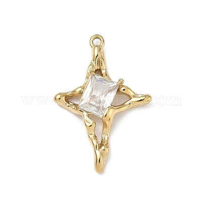 Подвески из нержавеющей стали 304 с паве из кубического циркония STAS-U054-03G-1