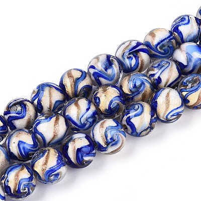 Бусины ручной работы бусины золотого песка LAMP-T024-11B-1